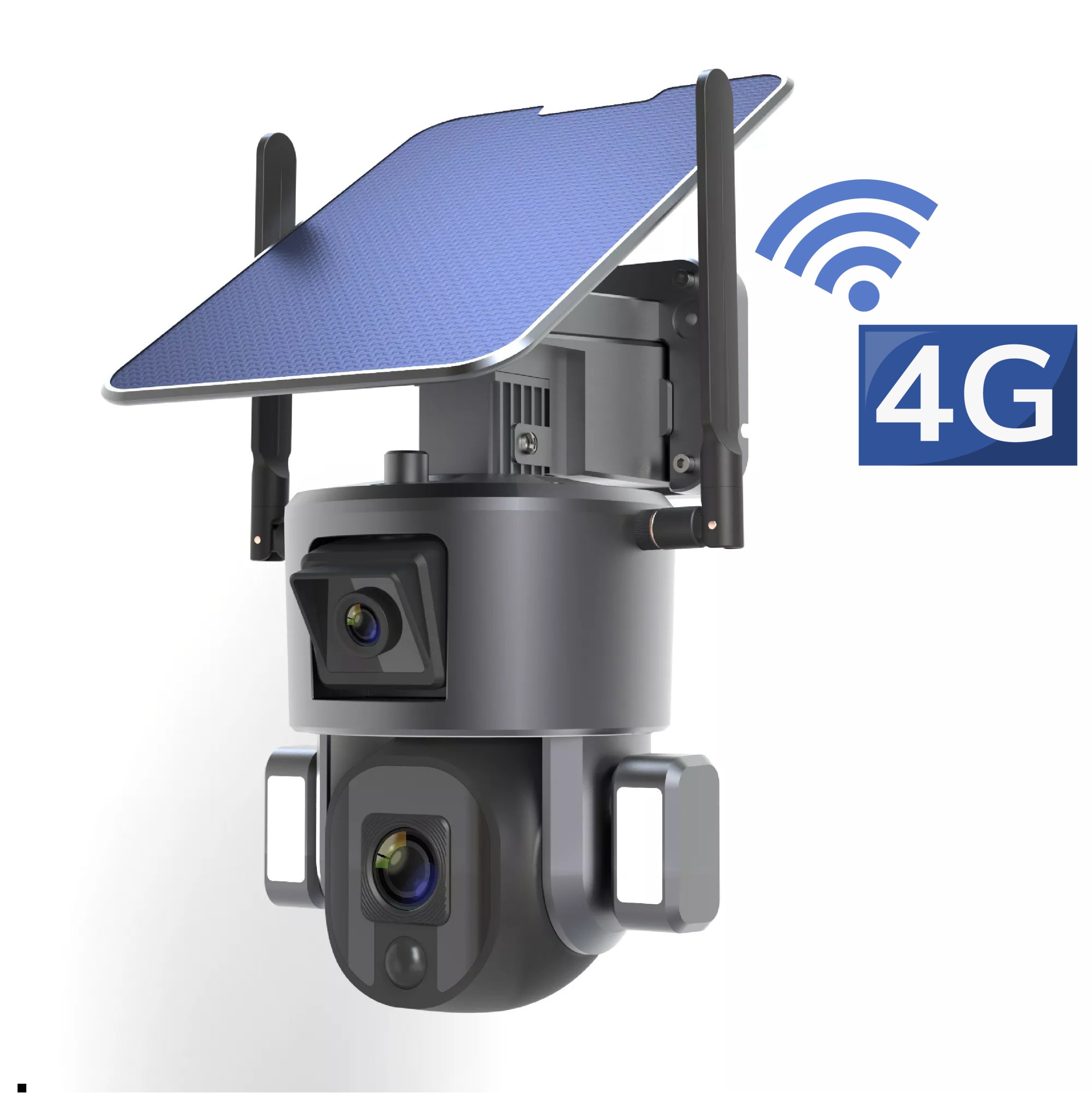 Dual Lens 4K 10X Zoom Solar Camera - 4G