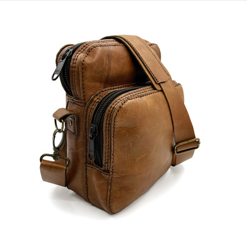 Mens Double Pocket Shoulder Bag